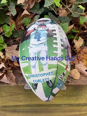 A post by @mycreativehandsllc on TikTok caption: #mycreativehandsllc #supportsmallbusiness #personalizedgifts #canvadesigner #norcrossbluedevils #football #footballseason #cricutexploreair2 #christmasiscoming #getchaone😜