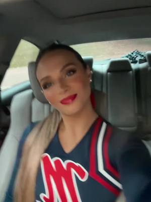 A post by @kaylie.burrowss on TikTok caption: today🥰 #olemiss #cheer #college 