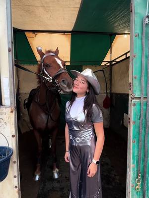 A post by @chloereifert on TikTok caption: First day at @West Palms halloweekend 🎃🧡🤠🕸️🪩  #horse #halloween #discogirl #dayinmylife 