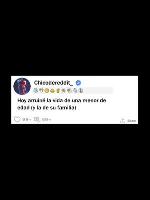 A post by @chicodereddit_ on TikTok caption: Hoy he arruinado la vida de una niña menor de edad y la de su familia | #reddit #preguntas #preguntasyrespuestas #historiasdereddit #faq