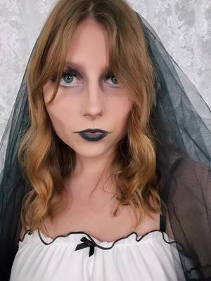 A post by @emmyshae on TikTok caption: The day he left me was the day that i died #halloweenlook #deadbridemakeup #thedayheleftme #deadbride #halloweekend