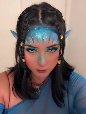 A post by @xiomara.polanco on TikTok caption: I was painful taking this off after #parati #tiktok #makeup #foryou #avatar #canada #halloween #fyp