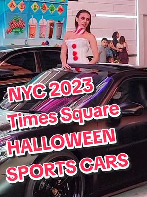 A post by @nicks_hobbies_channel on TikTok caption: Halloween 2023 New York City Car Parade, Ferrari Polizia, Porsche 911 Batman #nyc #halloween #ferrari #polizia #porsche #911 #batman #audi #R8 #corvette #amg #carparade #sportscar #timesquare #timessquare 