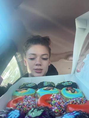 A post by @cbnoelley on TikTok caption: Krispy kreme halloween donuts 🎃 #krispykreme #tastetest 