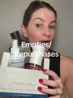 A post by @myfriendscallmeaubs on TikTok caption: #empties #repurchases #repurchaseskincare #emptiesreview #review #favorites #viral  @skinsmart_antimicrobial @Sol de Janeiro @Bio-Oil USA @Clean Skin Club