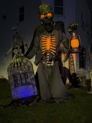 A post by @justjennie87 on TikTok caption: Hes was half off, I couldnt help myself 🫣🎃🧟‍♂️ #halloween2023 #lowes #halloween #halloweendecor #spookyseason #ineededit 