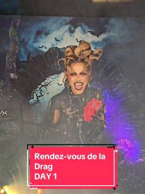 A post by @adrianathebombshell on TikTok caption: #nyxprofessionalmakeup ✨👻 Come see my wicked booth sponsored by @NYX Cosmetics Canada for the first day of the Rendez-Vous de la Drag 🧙🏽‍♀️✨ Outfit by CLUC Couture Hair by Stephane Scotto Di Cesare  And a very special thanks to my lovely team of friendssistants! Karol, Ben and Gab!