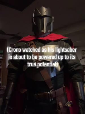 A post by @prodigalknight09485 on TikTok caption: #cronolightwalker lightsaber begin to power up #starwars #mandalorianjedi #mandalorianjedioc #truejedi #mandalorian #fyp #prodigalknight #roadto10k