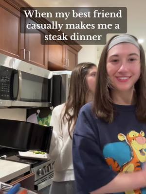 A post by @saraaaaabauer on TikTok caption: steak dinner + bens rice … lol 🤭🤭