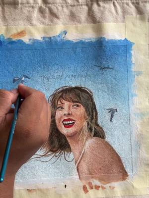 A post by @kyne.art on TikTok caption: Painting my own 1989 (Taylor’s Version) totebag merch ✨⛅️🌊 @Taylor Swift @Taylor Nation #taylorswift #taylorsversion #taylornation #swiftie #1989 #1989TaylorsVersion #theerastour #theerastourfilm #swiftiemalaysia #theerastourfilmmalaysia #fyp #swifttok 