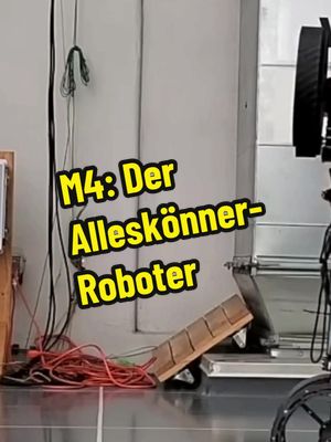 A post by @_byte_beats_ on TikTok caption: M4: Der Roboter, der mehr Moves hat als dein bester Freund auf der Tanzfläche! 🕺 Er läuft, rollt, fliegt und sucht sein Superhelden-Cape. 🚀 Inspiriert von Tieren und bereit, die Welt (und vielleicht den Mars) zu erobern!🌍🌌 #Roboter #M4 #TechTok     