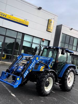 A post by @wrshawltd on TikTok caption: This T totally original T5050 we sold new from Rosenallis,came back in and its now sold again with a new Rossmore FL65M loader fitted,paint polished back to mirror finish ,looks the business 👍🏻,best of luck to its new owner #wrshaw #thetractorpeople #newholland #irishagri #t5050 #rosenallis 