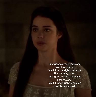 A post by @reignxxedits on TikTok caption: this scene<< || #marystuart #francisvalois #reign #rihanna #lovethewayyoulie #eminem #fyp #foryou