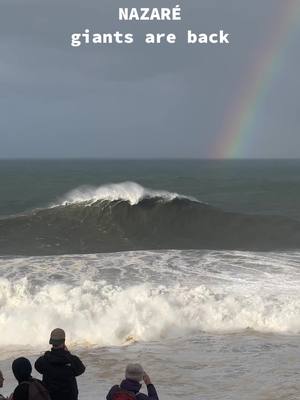 A post by @alexdim_ on TikTok caption: With the big storms coming, Nazaré gets alive ! 🙌🏻 #giantwaves #nazaré 