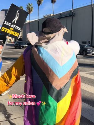 A post by @so_xochilt on TikTok caption: I’ve been in the sag-aftra union for almost 10 years now, my union has always taken care of me! We always have fun too!Thank you to my sag aftra members and strike captains #sagaftra #sagaftrastrike  #union #film #actress #sagaftrastrong @SAG-AFTRA 