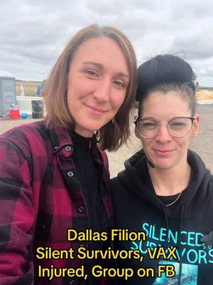 A post by @maggiedingman on TikTok caption: Dallas Filion Silent Survivors, VAX Injured, Group on FB