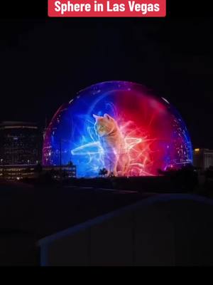 A post by @geeksgonnageek on TikTok caption: The Marvels being promoted on the Sphere in Las Vegas is pretty cool, not gonna lie #TheMarvels 