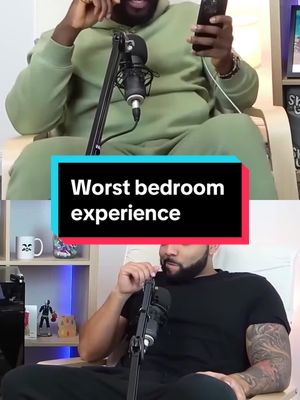 A post by @podcastclips703 on TikTok caption: Worst Bedroom experience #shxtsngigs 