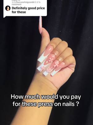 A post by @princesscutvv on TikTok caption: Replying to @☆☆Śuccessfulgrandé☆☆ On sale now 💫💕  #pressonsets #frenchtippressons #luxurypressonnails #gelpressonnails #perfectfrench 