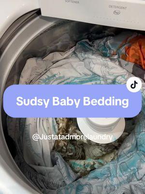 A post by @justatadmorelaundry on TikTok caption: Good morning my little peaches 🍑❤️! Lemme introduce you to rhe sudiest powder ive ever met 🥰#laundry #laundrytok #laundryoverload #laundryobsession #laundrypowder #laundrydetergent #laundrydetergents #laundryoverload🧺♥️ #laundrylover 