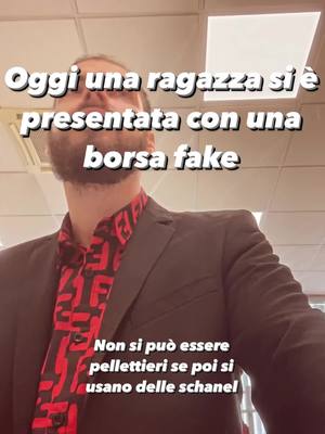 A post by @lolek1194 on TikTok caption: Non fate come Leonardo #fake #chanel #pelletteria #theacher #prof #gucci #prada #nike #custom #louisvuitton #fendi #streatwear 