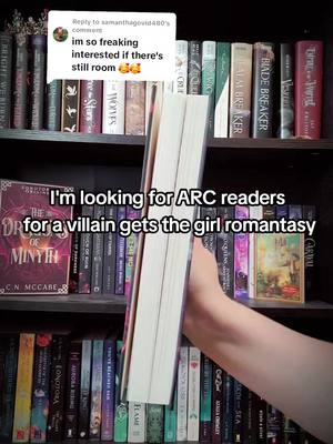 A post by @cnmccabeauthor on TikTok caption: Replying to @samanthagould480 there is no limit on the number of ARCs I will send out 🖤 I want the world to read this story ✨️ #arcreaders #arcreaderswanted #arcreadersneeded #arcreadersoftiktok #arc #fantasyromancereads #romantasyreads #romantasybooks #fantasyromancebook #cnmccabe #thehearttrials #villaingetsthegirltrope #villaingetsthegirl #vampireromance 