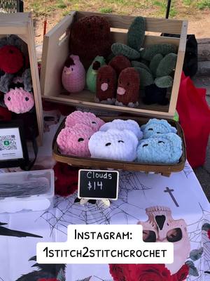 A post by @1stitch2stitchcrochet on TikTok caption: Vendor market day!!#crochetersoftiktok #crochetgay #crochet #fyp #alphabetmafia