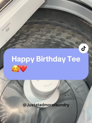 A post by @justatadmorelaundry on TikTok caption: Good morning my little peaches🍑❤️! Happy birthday to Tee! I know its not as big as my usual birthday posts, it doesnt mean youre less special, it was jist simply enough for me. Please enjoy all 23 pounds of powder and a whole jug pour.🥰#laundry #laundrytok #laundryoverload #laundryobsession #laundrypowder #laundrydetergent #laundrydetergents #laundryoverload🧺♥️ #laundrylover #laundryobession🧺🌿 