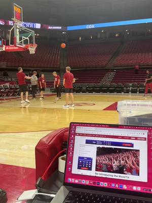 A post by @_oliviaelise_ on TikTok caption: Gameday as a communications intern!! Go hogs!! #fyp #foryoupage #womeninsports #sportsmedia #communications #sports #sportscommunications 