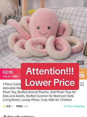 A post by @plushiesshop on TikTok caption: ##tiktokmademebuyit #Spotlight #blackfridayearlydeals #tiktok #octopusplush #BlackFriday #mitrueplushies 