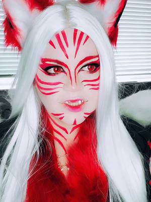 A post by @bl00dy.stray on TikTok caption: #straycity #cosplay #makeup 