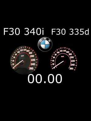 A post by @nicecar61 on TikTok caption: #bmw #e46 #e90 #acceleration #e46330i #330i #330d #335d #340i #vs #fy 