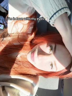 A post by @strawbrryserena on TikTok caption: my hazel eyes 🤝 red hair