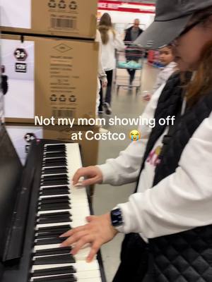 A post by @angelalalala96 on TikTok caption: Its the casual walking away right after playing lol #pianotok #costco #piano #fyp 