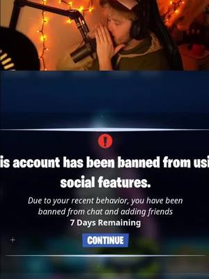 A post by @connertwitch on TikTok caption: I GOT BANNED ON FORTNITE‼️ #fortnite #fortniteog #fortniteban #fortniteupdate  #fyp #foryiu #fortnite