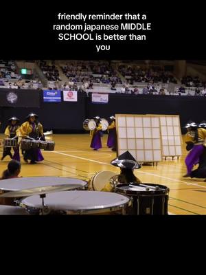 A post by @marching.things on TikTok caption: why are 10 year olds going this crazy☠️☠️ japan is wild #foryou #fyp #japan #japanese #dci #wgi #drums #band #marchingband #highschool #music #marchingthings #drumline #boa @Funliner Productions 