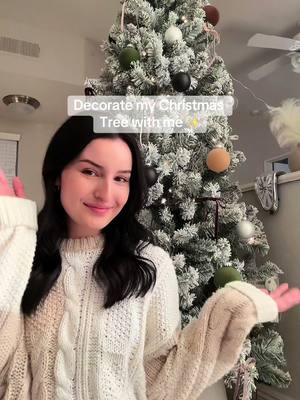 A post by @alaniestelle on TikTok caption: no real theme here, just vibes 🤷🏻‍♀️ #christmas #christmastree #christmastreedecorating #christmastiktok #christmasgift #holidayszn #holidayvibes #fypz #velvetornaments #velvetbows #velvetchristmas #velvetchristmasdecor #ornaments #apartmentdecor #apartmentliving #christmasdiy #christmasdiydecor 