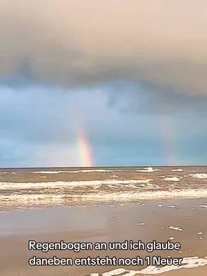 A post by @emmas.lieblingsinsel on TikTok caption: Moin ihr Lieben von der Insel. Wie versprochen heute der zweite Teil des Videos, mit der Entstehung des zweiten Regenbogens über der Ostsee. Was für ein schönes Naturschauspiel. Genießt es.  #unbezahltewerbung#usedom#inselusedom#ostsee#balticsea#strand#beach#urlaub#ostseeurlaub#november#regenbogen#meer#meeresrauschen 