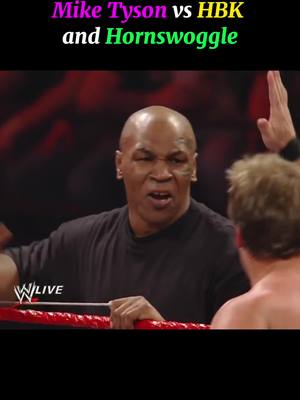 A post by @wwetiktok619 on TikTok caption: Mike Tyson vs HBK  and Hornswoggle#WWE #wwefan #wweraw #wwetiktok #wwesmackdown #miketysonwwe 