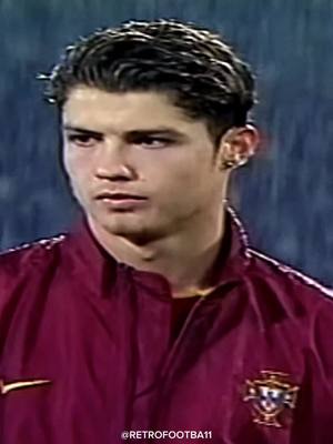 A post by @retrofootba11 on TikTok caption: Young Ronaldo was a menace for portugal😭 more comps like this?  #football #ronaldo #cr7 #cristianoronaldo 