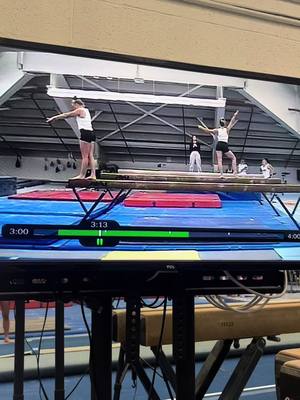 A post by @kansas.gymnast on TikTok caption: Live. Laugh. Love beam. #fyp #foryourpage #gymnastics #gymnasicsfail #balancebeam #fail #d1athlete #level10gymnast 