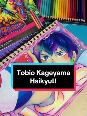 A post by @danitalkspoop on TikTok caption: This is from 3 years ago and one of my few videos with over 1mil views. Looking back on this, wow… my drawing style has changed a lot and my work doesnt feel as colorful :( I miss creating art #art #anime #animeart #haikyuu #kageyama #kageyamatobio #tobiokageyama #fypシ 