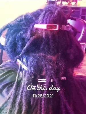 A post by @sherrikabraids on TikTok caption: #onthisday Still going hard with the locs❤️❤️❤️🙌🏾👸🏾🤷🏾‍♀️#koifshairgrowthoil #dailyhairroutine #locs #takecareofyourhair #locsformen #menwithlocs 