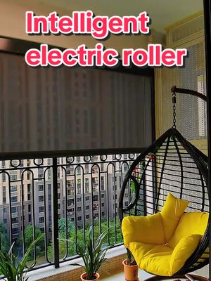 A post by @tangmeng6 on TikTok caption: Intelligent electric roller. #roller #balcony #balconygarden #balconydecor #balconydesign #balconyideas