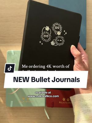 A post by @milkteanco on TikTok caption: Soots journals have been restocked! 3 NEW journals available now! Our Black Friday Sale ends Nov 30 midnight 🖤 #bfcm2023 #blackfridaydeals #shopsmall #bulletjournaling 