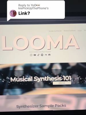 A post by @loomamusic on TikTok caption: Replying to @YoD👀kiePickUpThePhone Using the sequencer in my web browser modular synth. #modularsynth #synth #modular #synthesizer #looma #loomamusic #tutorial #webdesign #music #producer