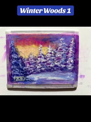 A post by @tiffaniwilliamsfineart on TikTok caption: My first winter scene painting! What do you think? #pastelpainting #pastelpaintings #pastelpainter #softpastel #softpastels #softpastelart #winterlandscape #winterscene #tiftenstudio 