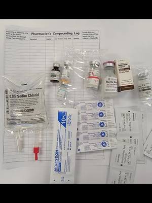 A post by @batchuchai.tv on TikTok caption: Pharmacist's Compounding IV-Prep @American Career College #pharmacytechnician #pharmacytech #compoundingpharmacy #compounding #student 