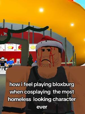 A post by @.mediicc on TikTok caption: im literally HIDING from people 😔 #roblox #robloxcosplay #bloxburg #diehard #diehard1988 #johnmcclane #johnmcclanecosplay  #brucewillis #brucewillismovie #cosplay #robloxbloxburg #bloxburgmom #viral