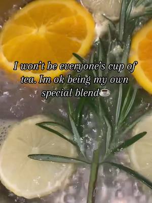 A post by @touwannatierra on TikTok caption: Love me a good cup of tea 😌 #tea #special #foryou #foryoupage #viral #rosemary #cloves #orange #lemon 